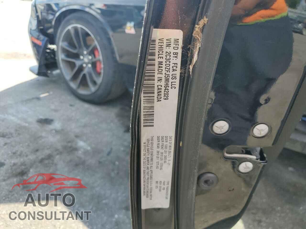 DODGE CHALLENGER 2021 - 2C3CDZFJ5MH642029