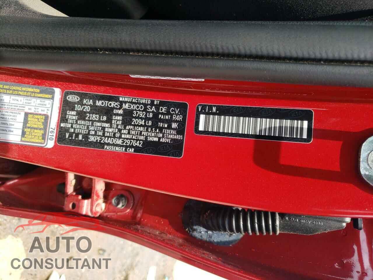 KIA FORTE 2021 - 3KPF24AD6ME297642