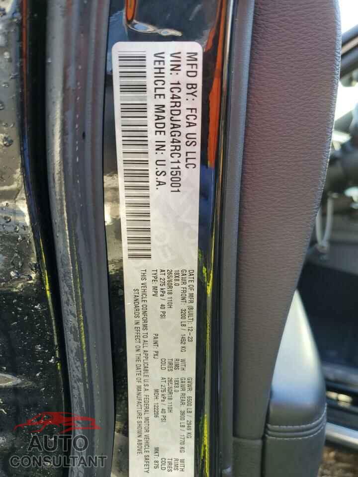 DODGE DURANGO 2024 - 1C4RDJAG4RC115001