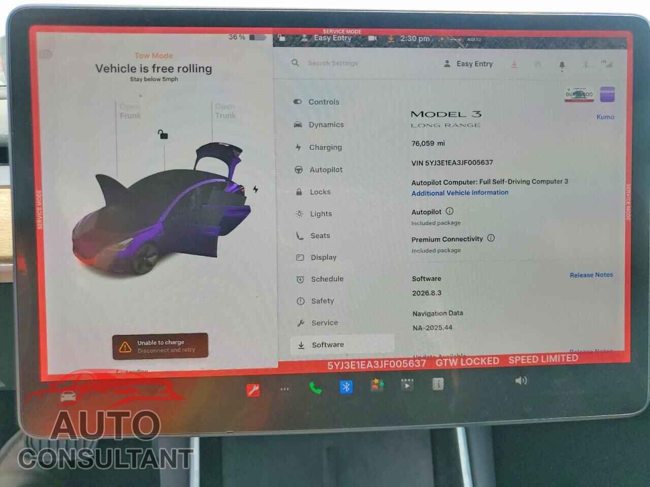 TESLA MODEL 3 2018 - 5YJ3E1EA3JF005637