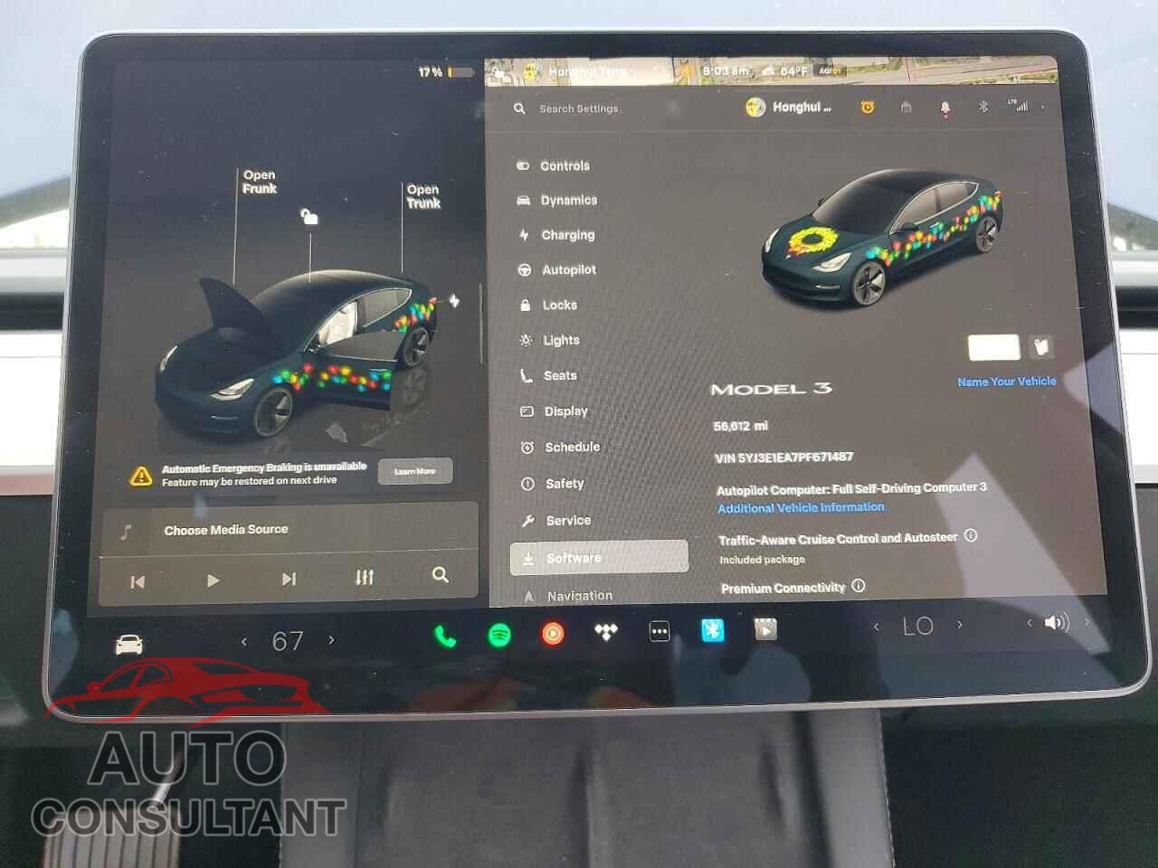 TESLA MODEL 3 2023 - 5YJ3E1EA7PF671487