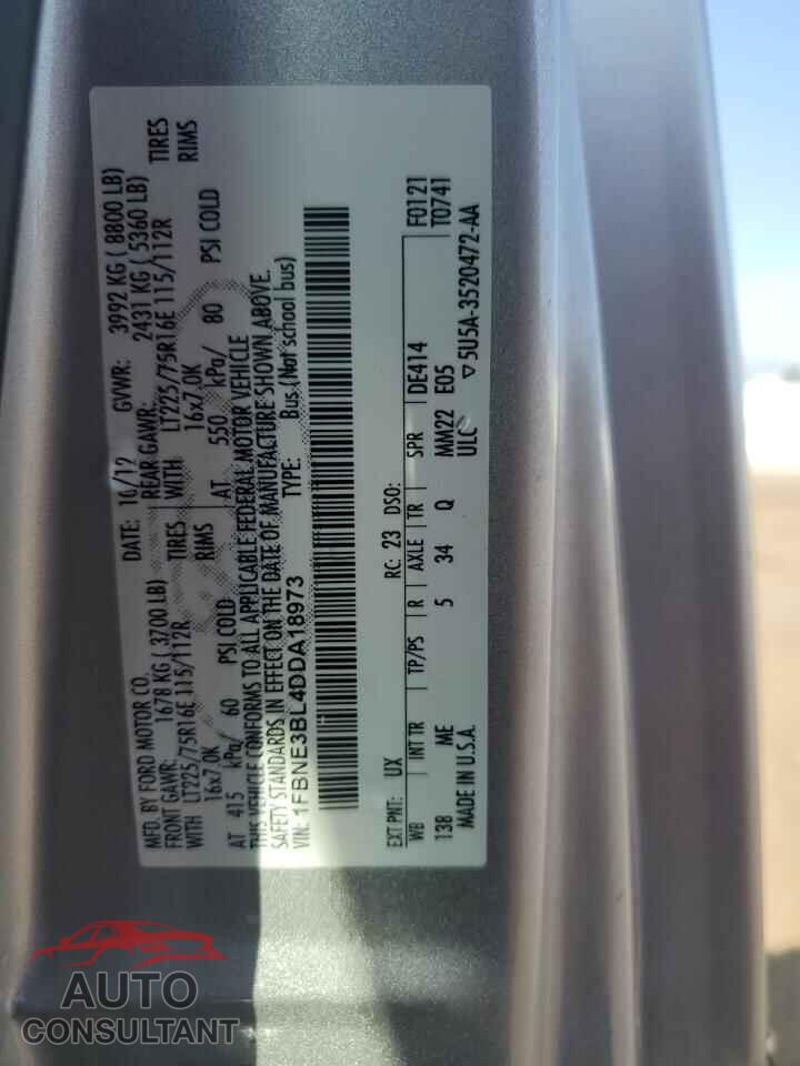 FORD ALL Models 2013 - 1FBNE3BL4DDA18973