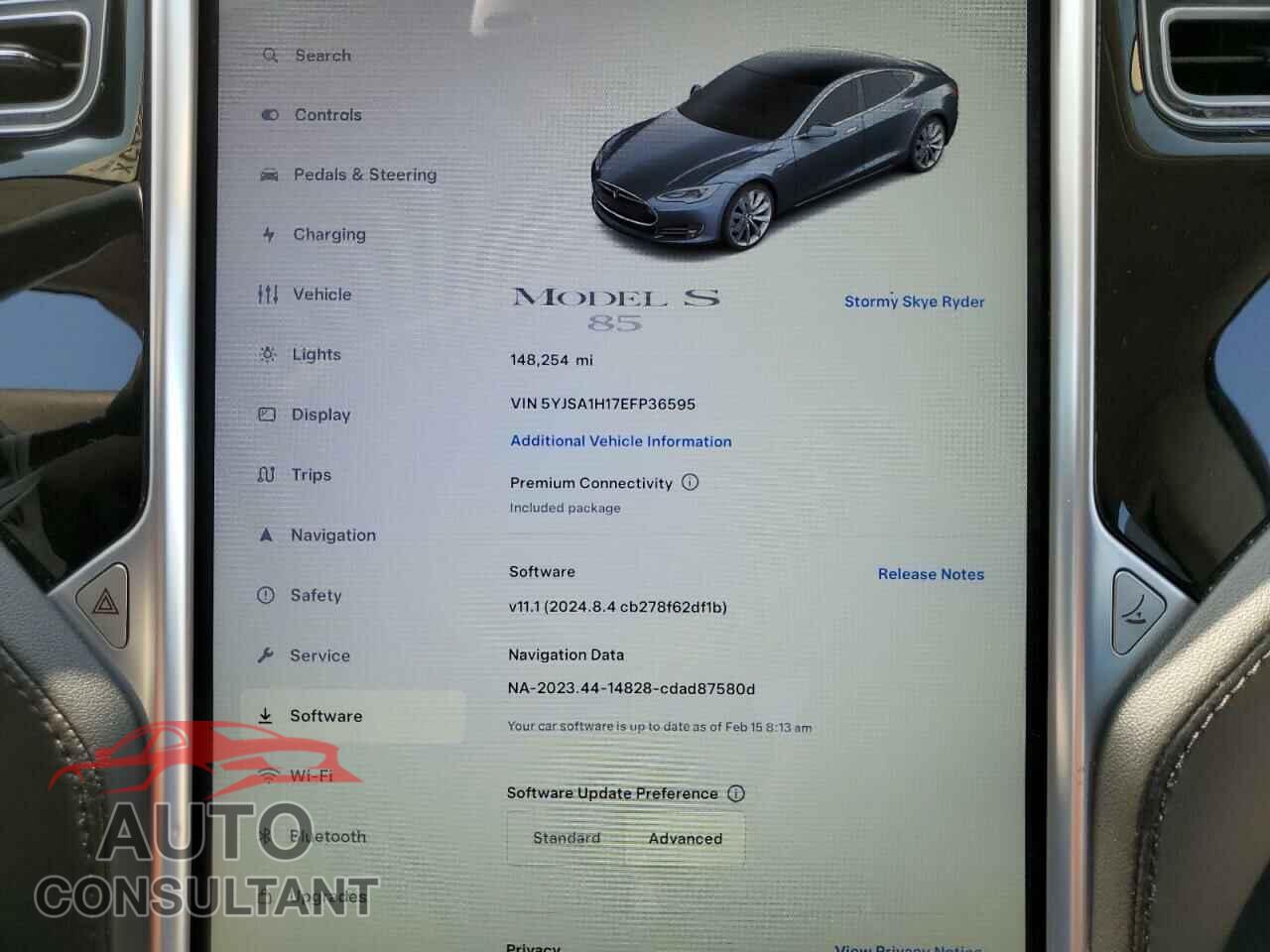 TESLA MODEL S 2014 - 5YJSA1H17EFP36595