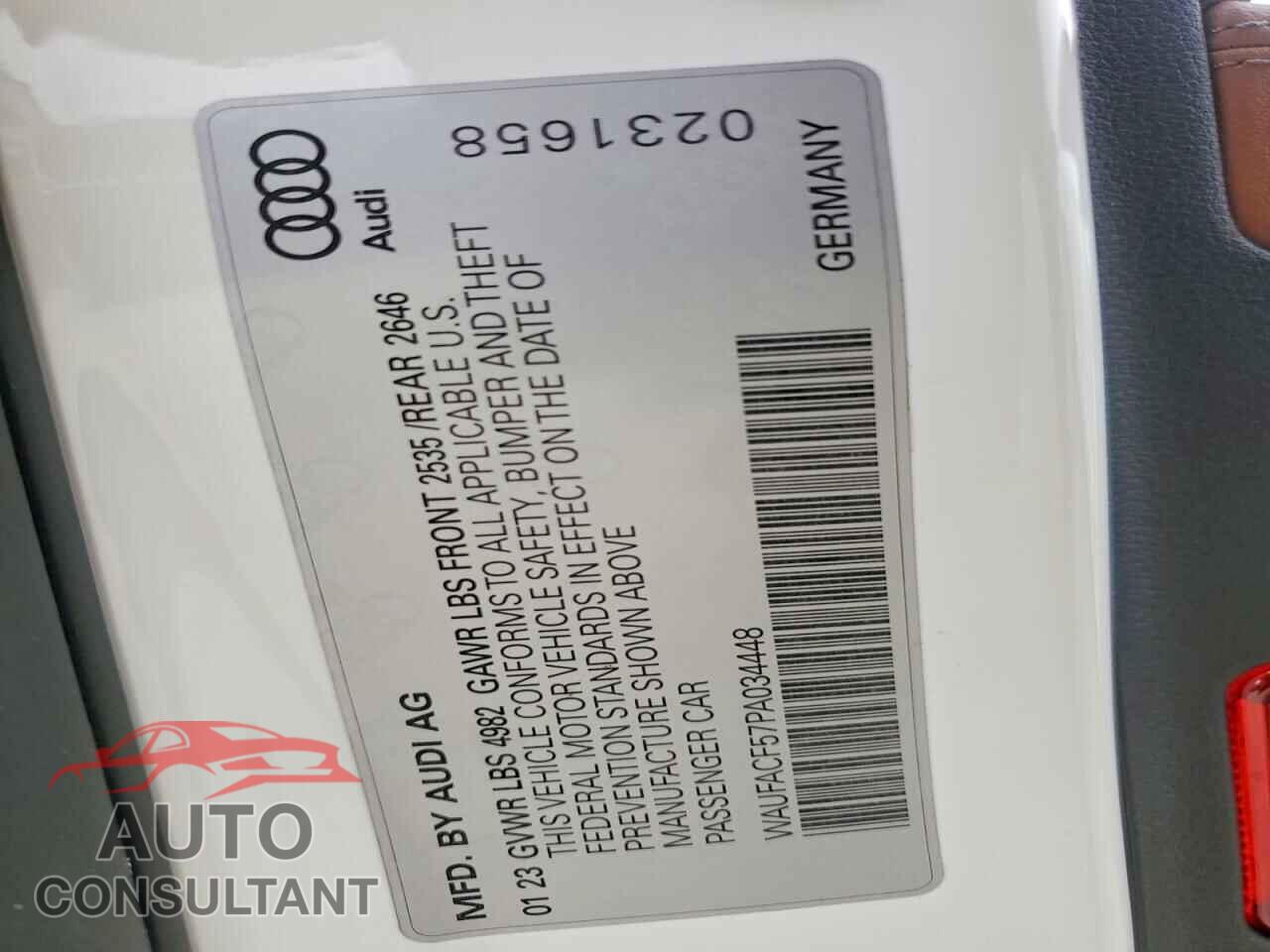 AUDI A5 2023 - WAUFACF57PA034448