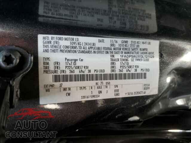 FORD CMAX 2016 - 1FADP5AUXGL121029