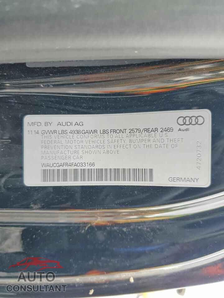 AUDI S5/RS5 2015 - WAUCGAFR4FA033166