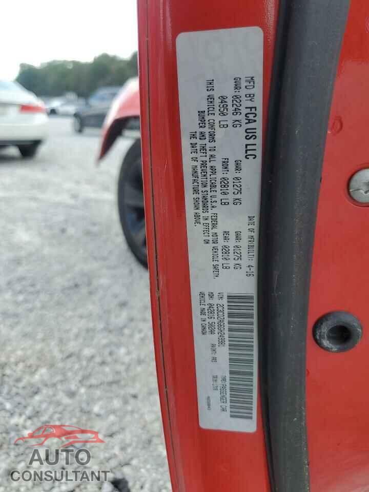 DODGE CHALLENGER 2016 - 2C3CDZAG6GH249981