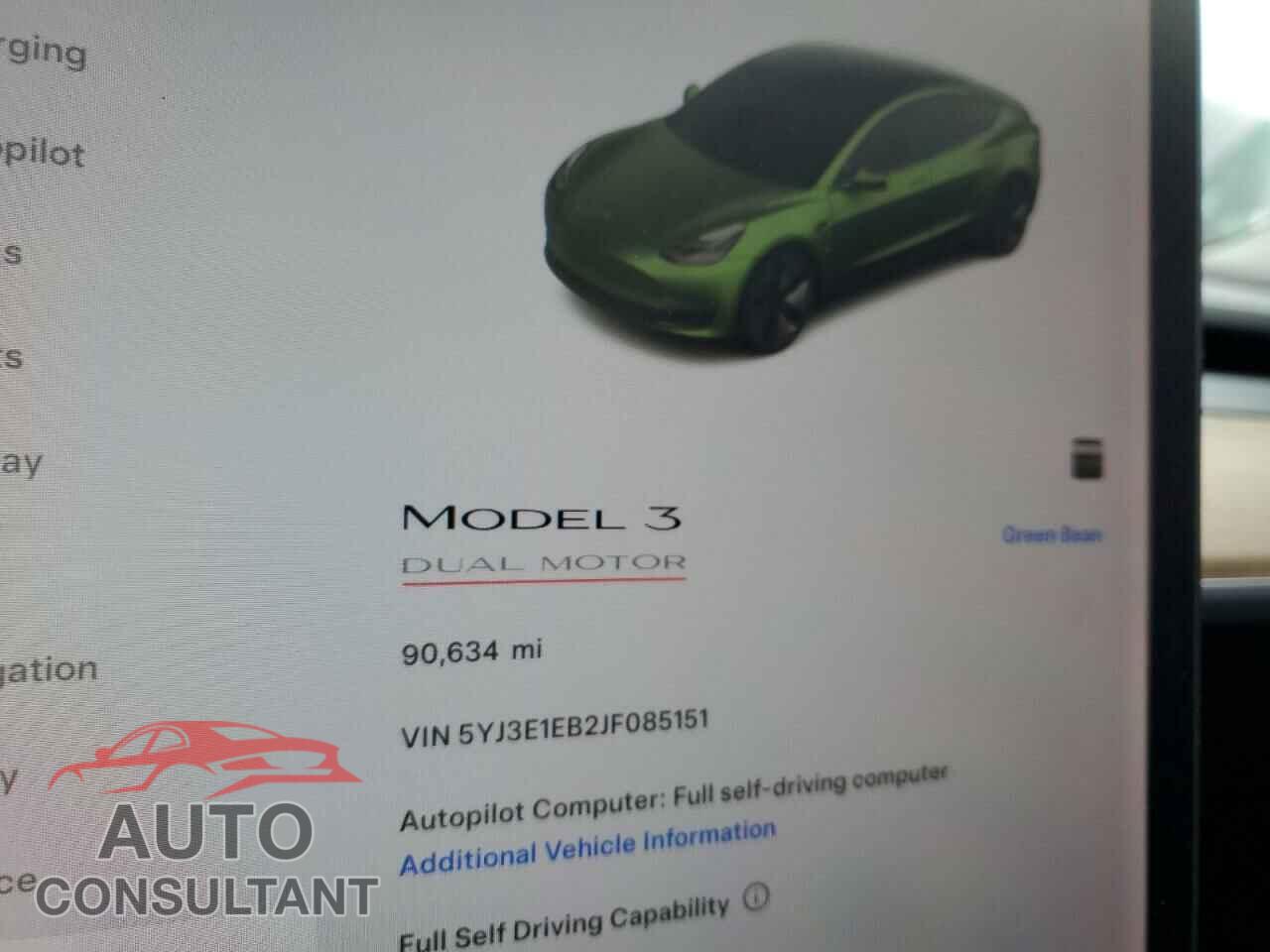 TESLA MODEL 3 2018 - 5YJ3E1EB2JF085151