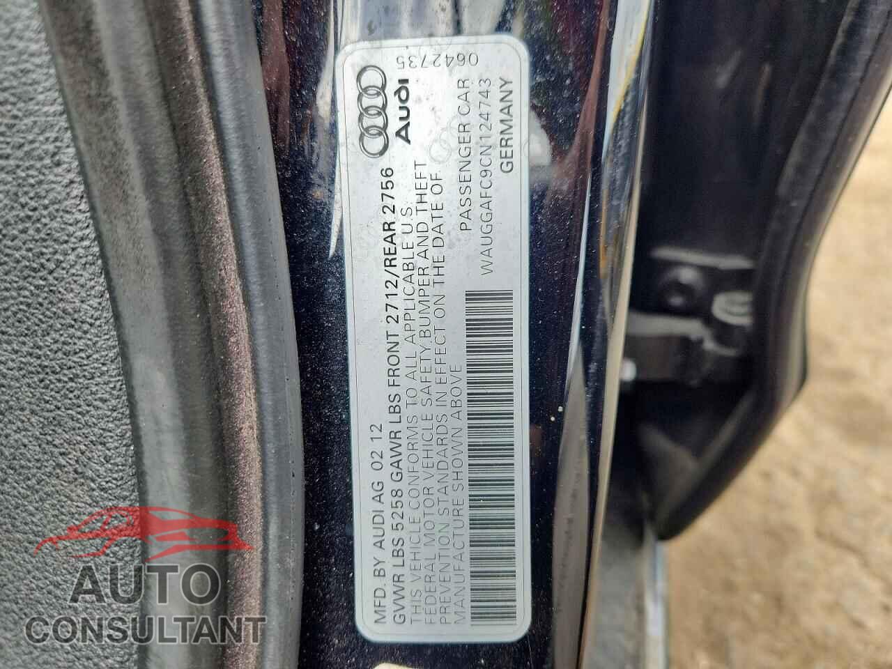 AUDI A6 2012 - WAUGGAFC9CN124743