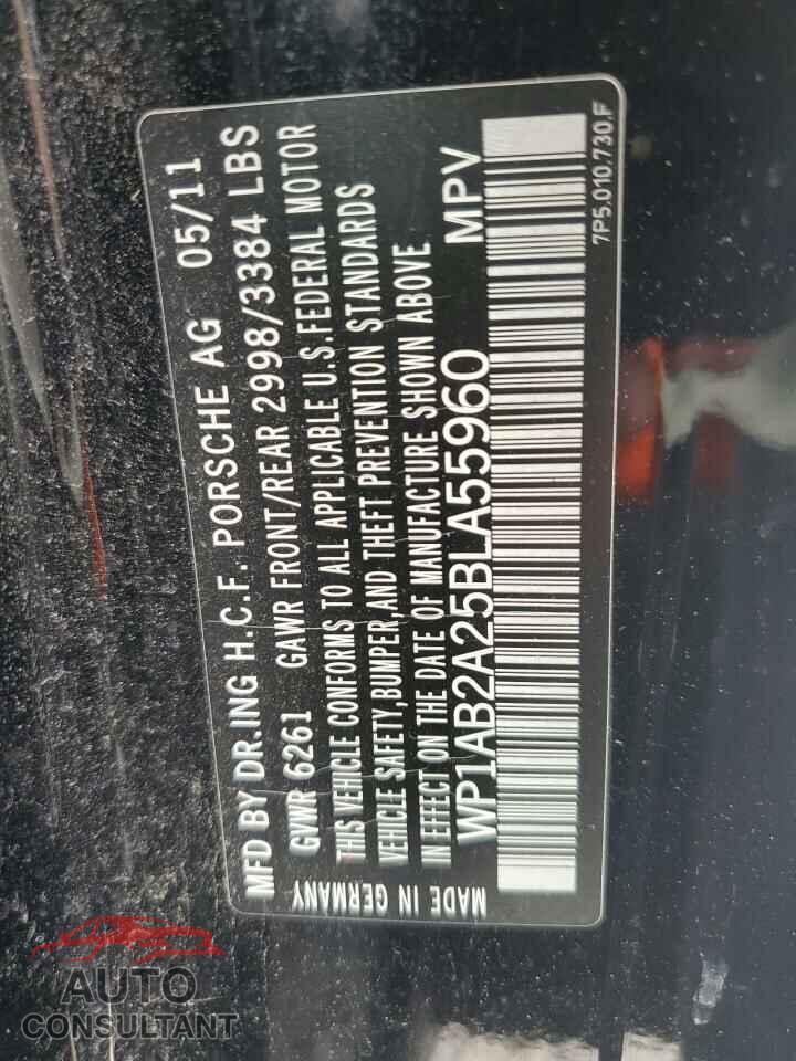 PORSCHE CAYENNE 2011 - WP1AB2A25BLA55960