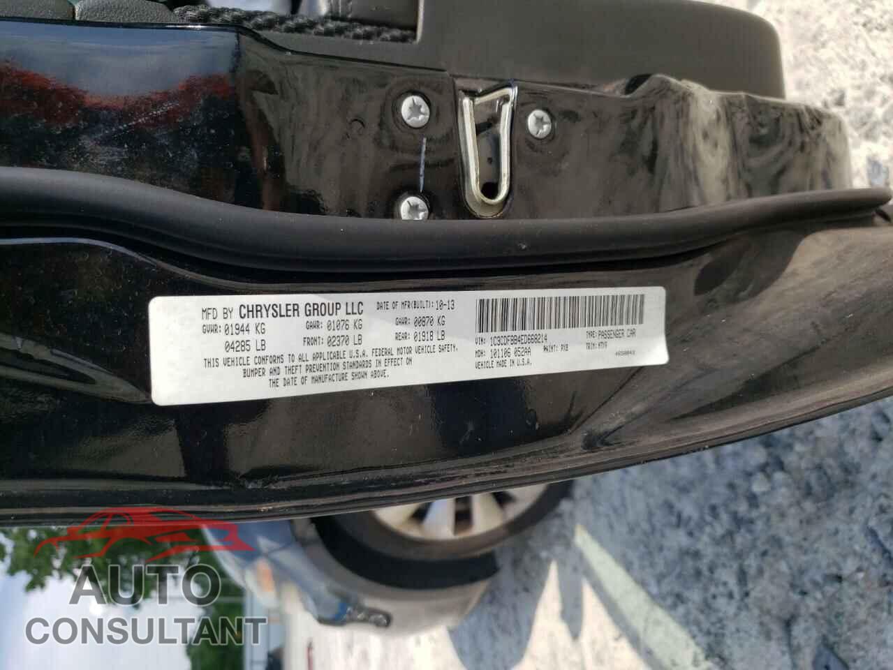DODGE DART 2014 - 1C3CDFBB4ED668214