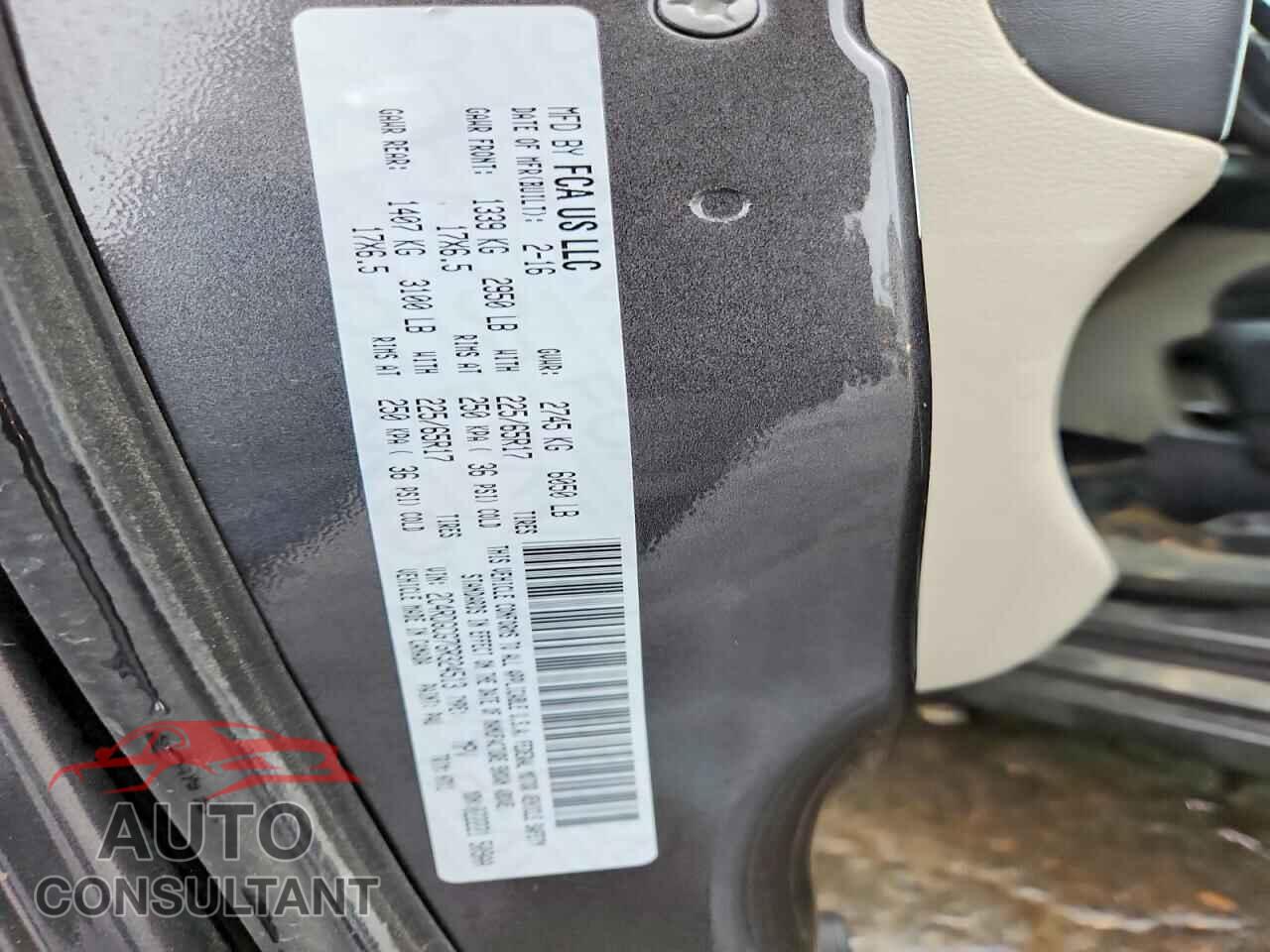 DODGE CARAVAN 2016 - 2C4RDGCG7GR324513
