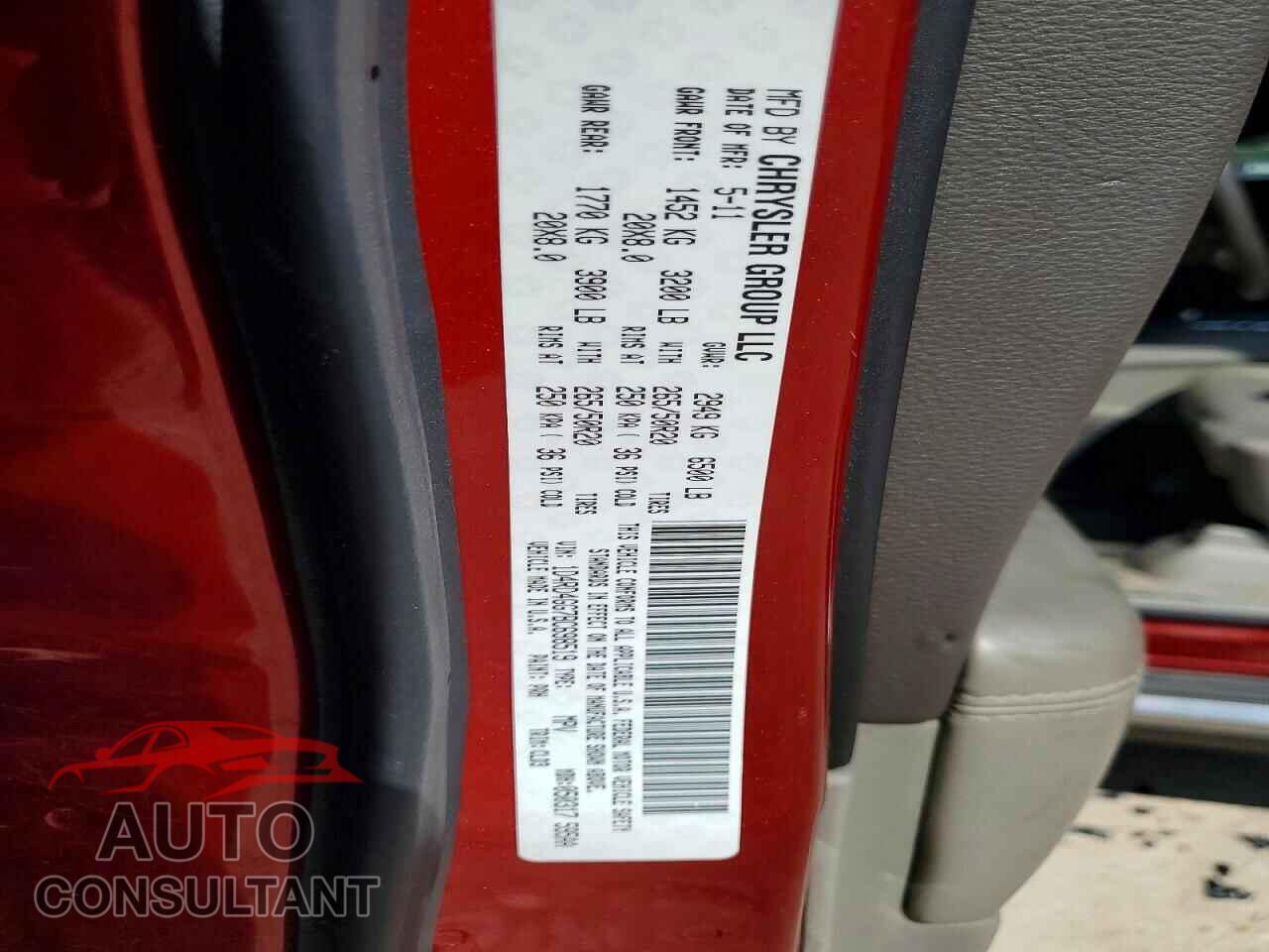 DODGE DURANGO 4D 2011 - 1D4RD4GG7BC698519