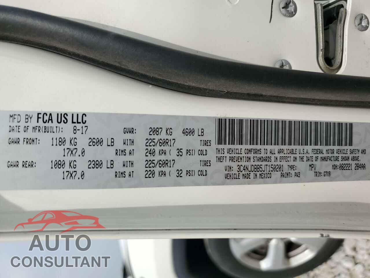 JEEP COMPASS 2018 - 3C4NJDBB5JT150201