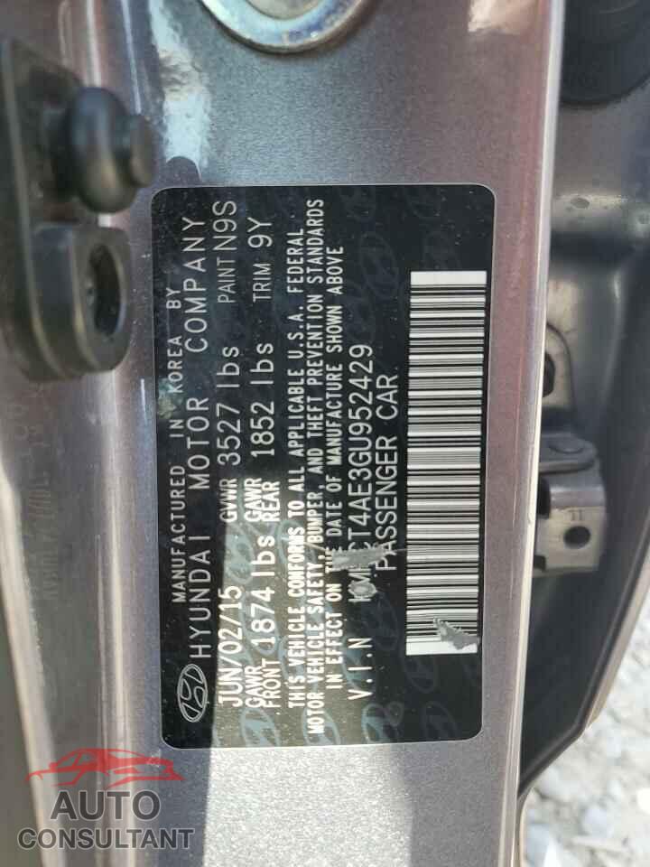HYUNDAI ACCENT 2016 - KMHCT4AE3GU952429