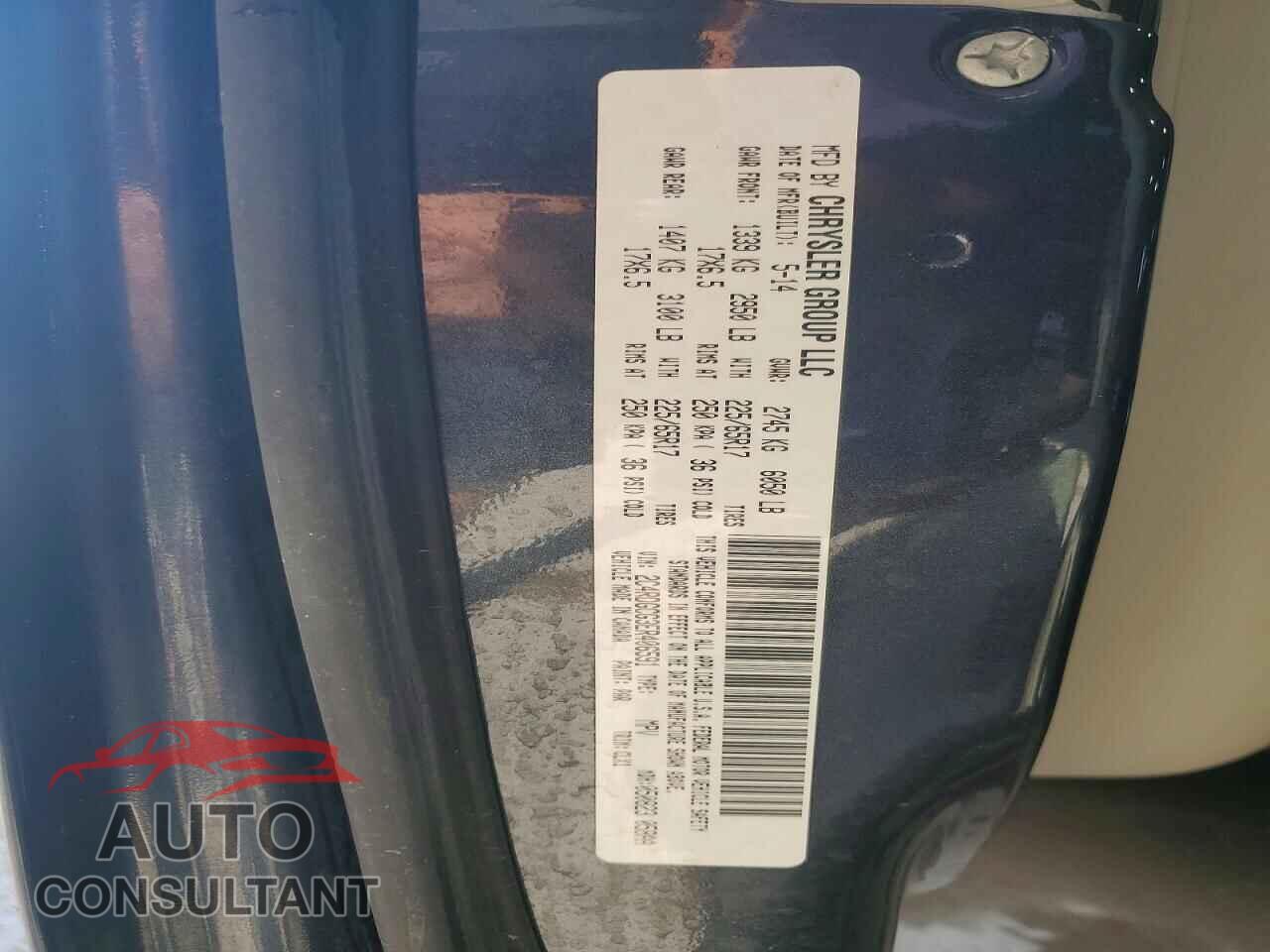 DODGE CARAVAN 2014 - 2C4RDGCG3ER406591