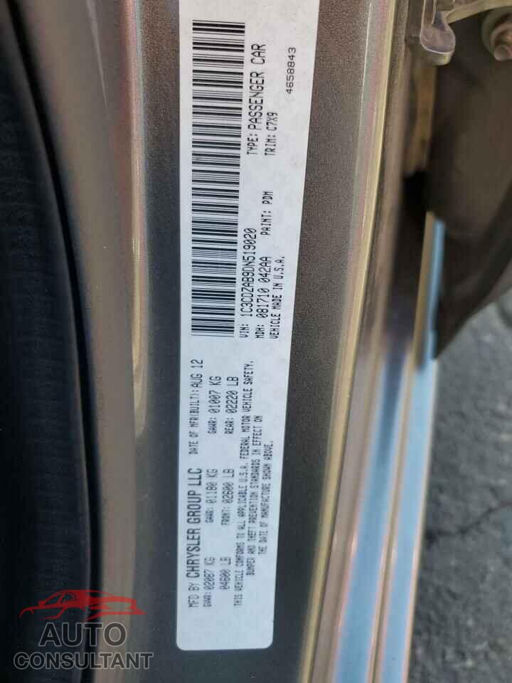 DODGE AVENGER 2013 - 1C3CDZAB9DN519020