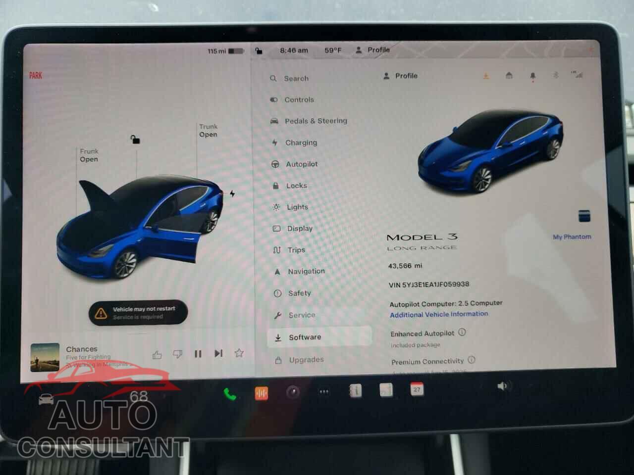 TESLA MODEL 3 2018 - 5YJ3E1EA1JF059938