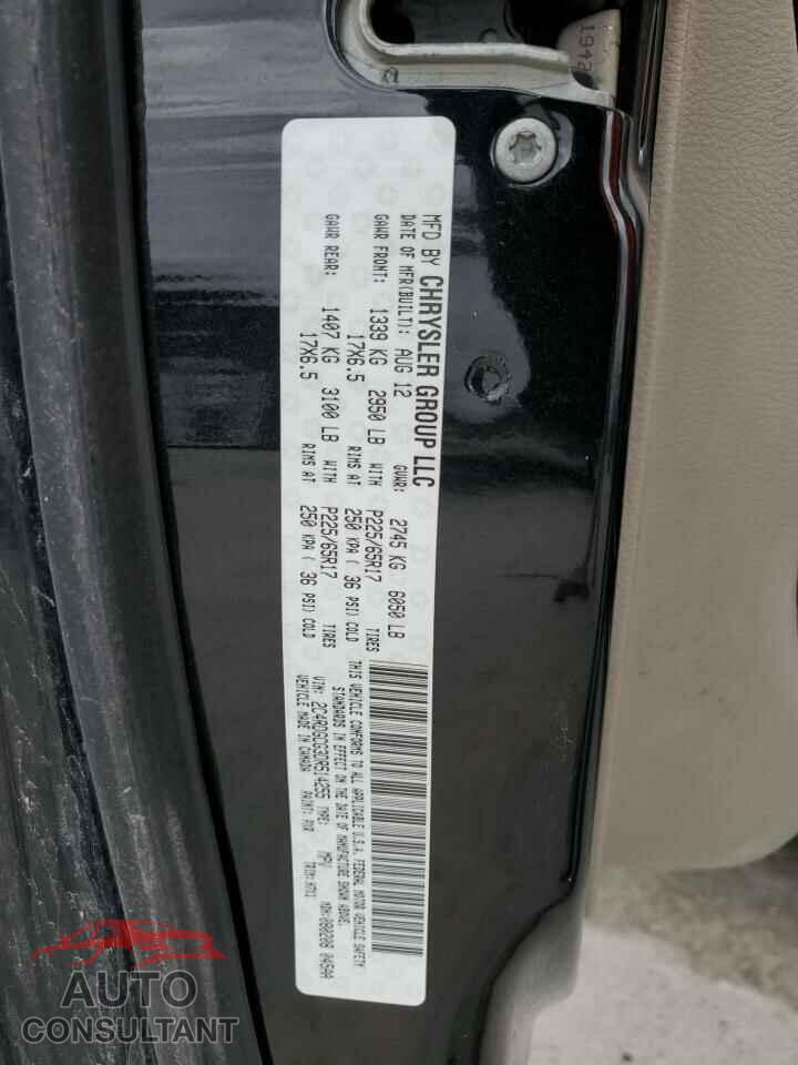 DODGE CARAVAN 2013 - 2C4RDGCG3DR514255