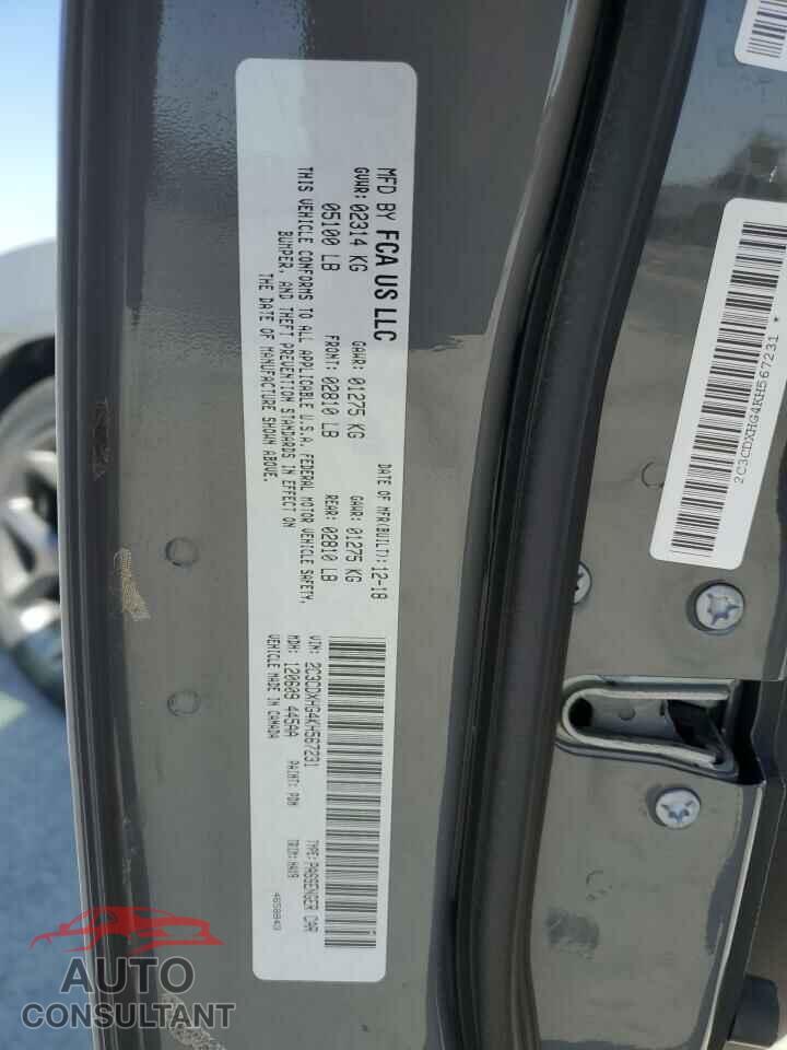 DODGE CHARGER 2019 - 2C3CDXHG4KH567231