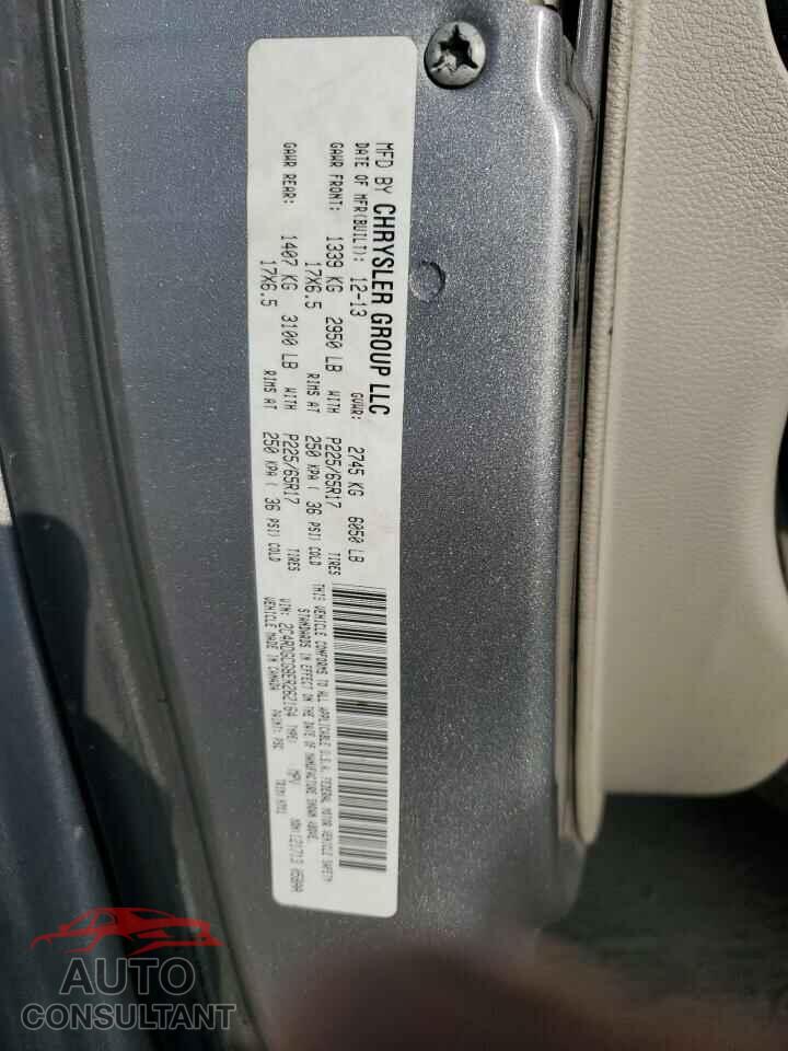 DODGE CARAVAN 2014 - 2C4RDGCG8ER262164