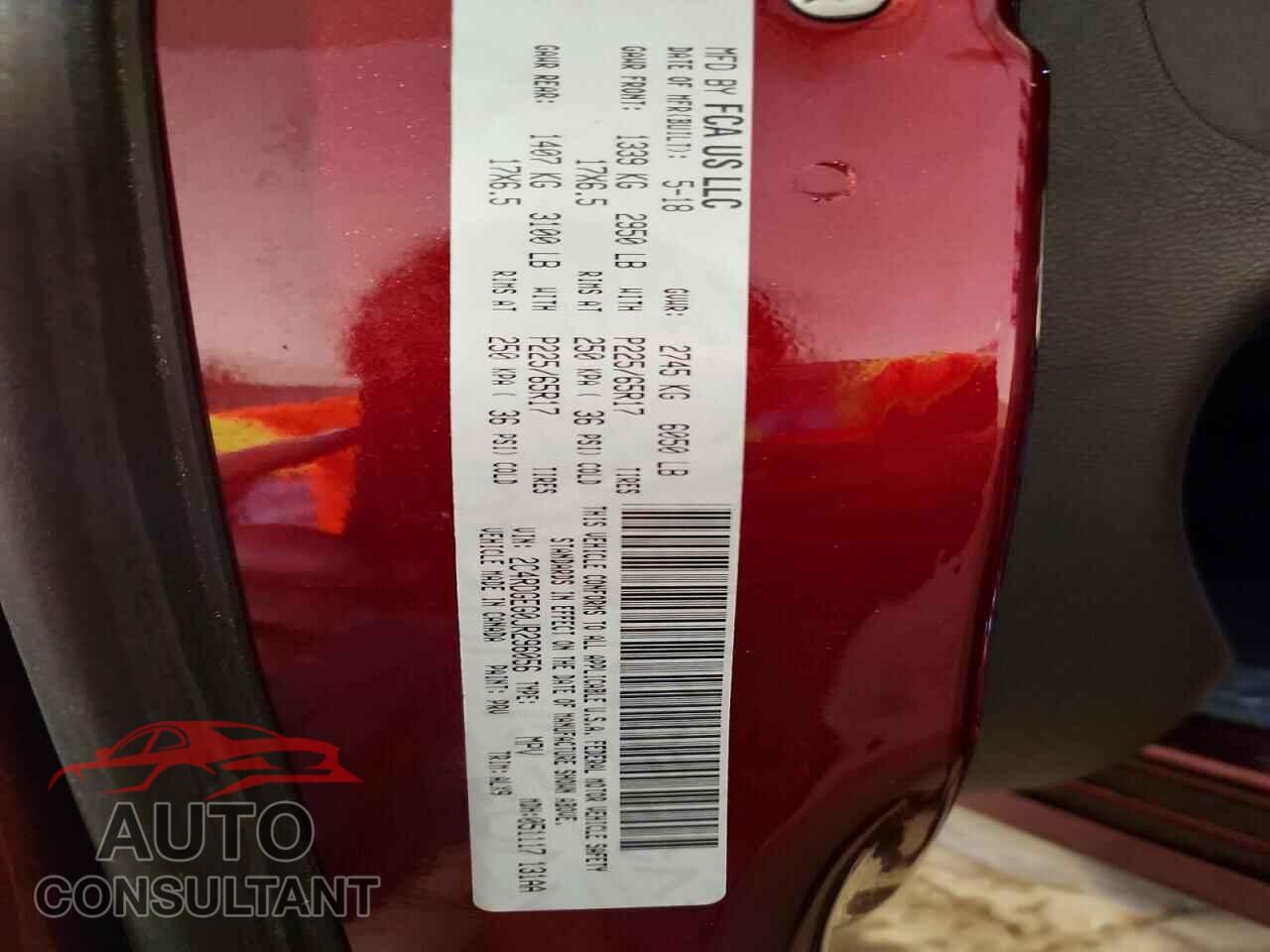 DODGE CARAVAN 2018 - 2C4RDGEG0JR296056