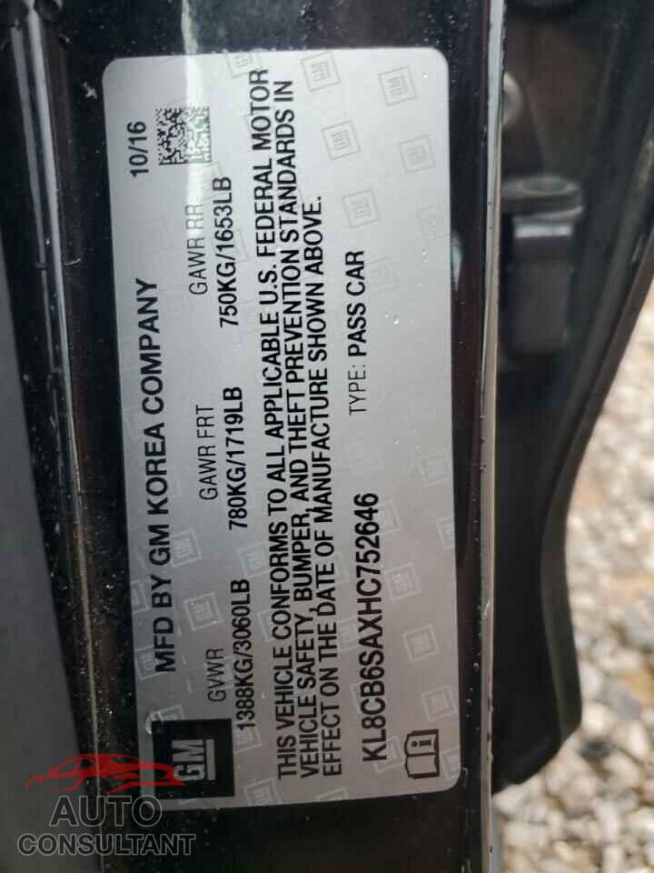 CHEVROLET SPARK 2017 - KL8CB6SAXHC752646