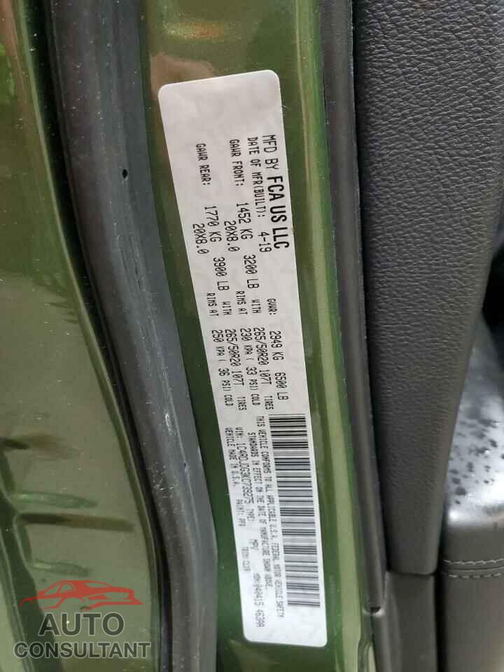 DODGE DURANGO 2019 - 1C4RDJDG3KC739275