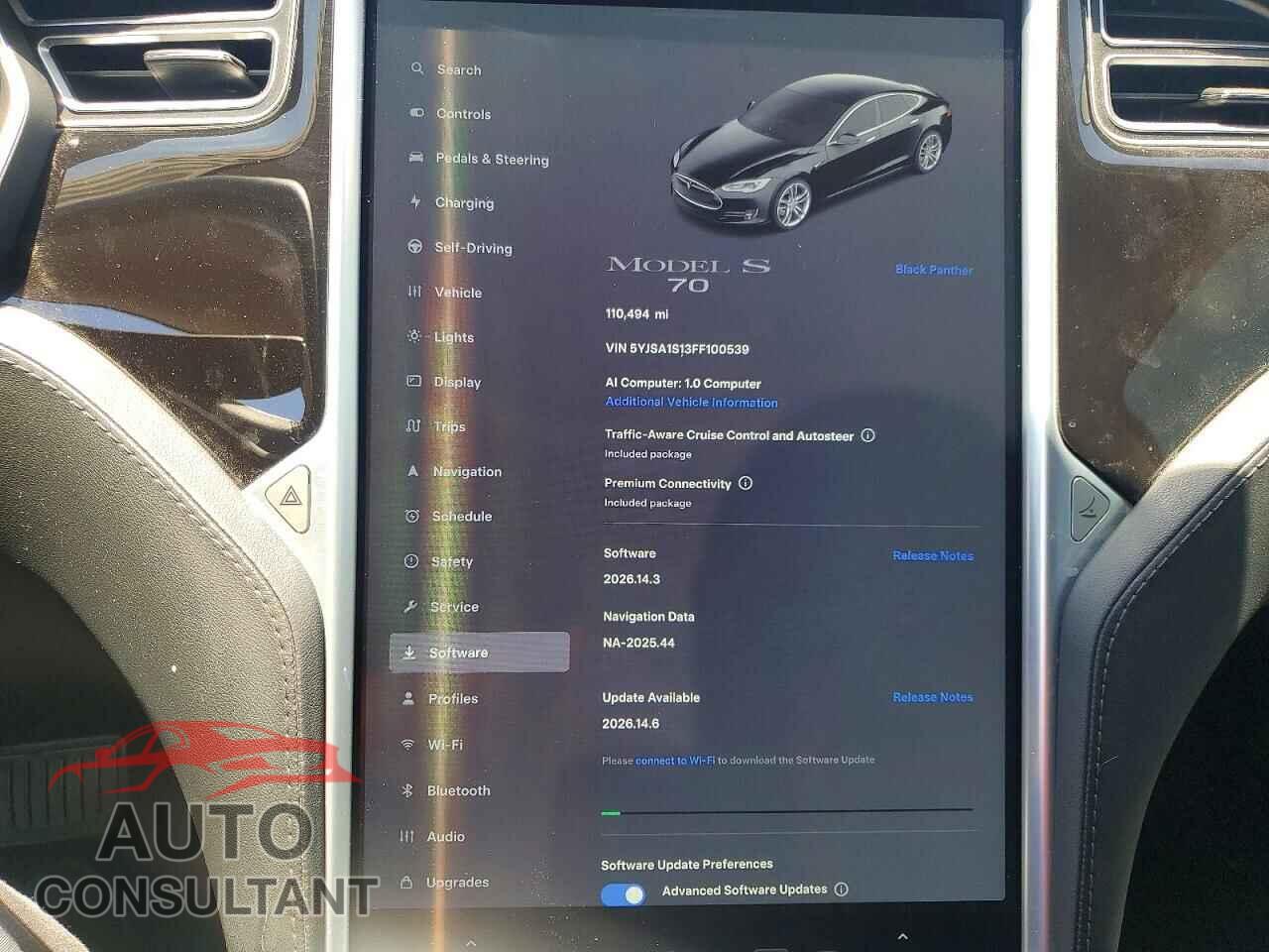 TESLA MODEL S 2015 - 5YJSA1S13FF100539