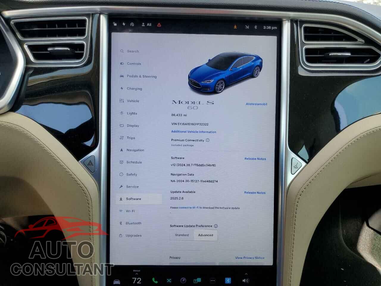 TESLA MODEL S 2014 - 5YJSA1S16EFP32322