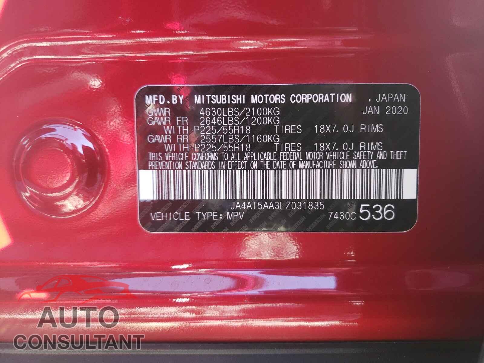 MITSUBISHI ECLIPSE 2020 - JA4AT5AA3LZ031835