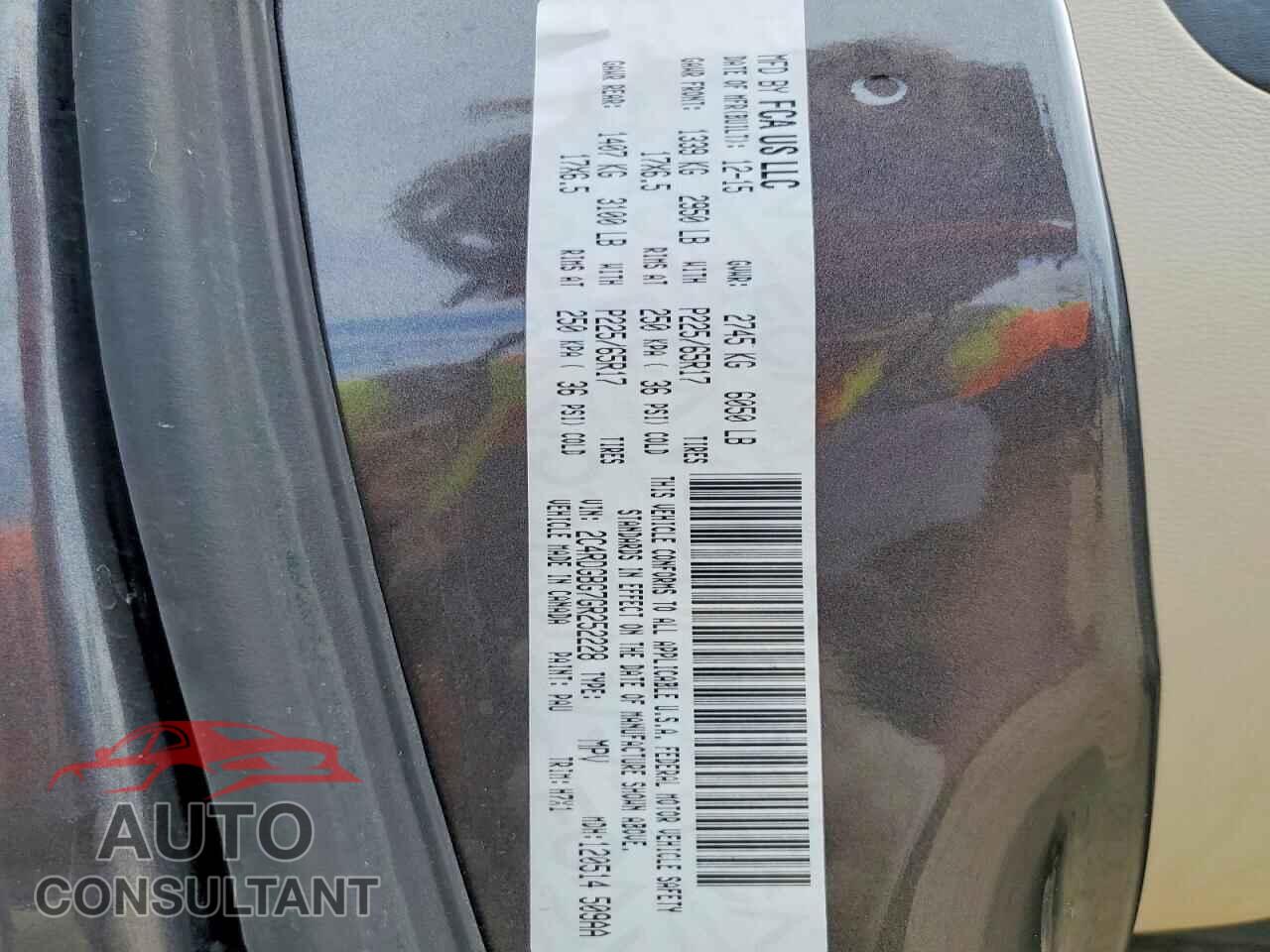 DODGE CARAVAN 2016 - 2C4RDGBG7GR252228