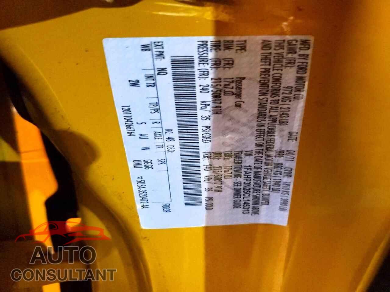 FORD FOCUS 2012 - 1FAHP3N25CL145313