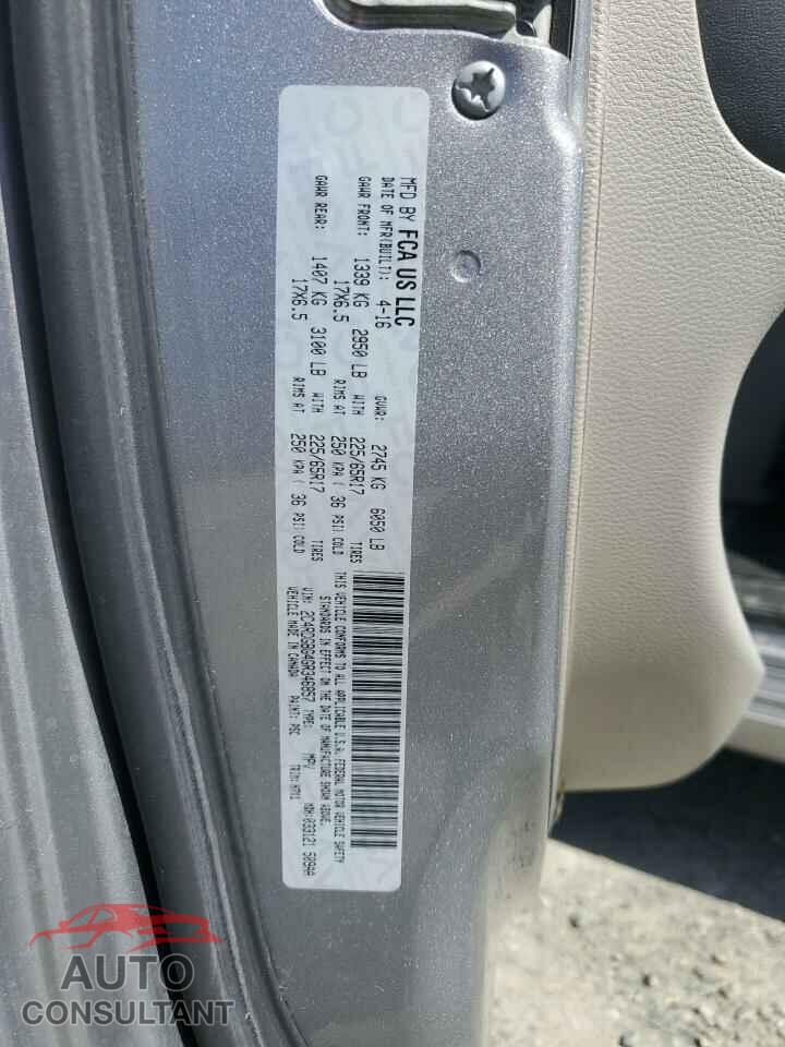 DODGE CARAVAN 2016 - 2C4RDGBG4GR346857