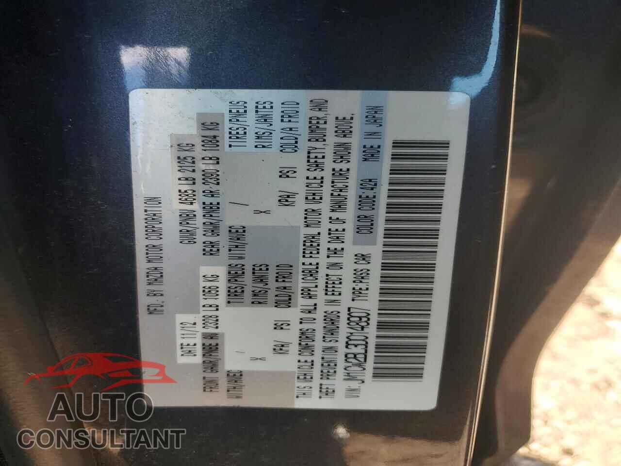 MAZDA 5 2013 - JM1CW2BL3D0148907