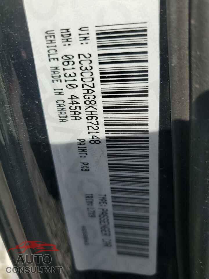 DODGE CHALLENGER 2019 - 2C3CDZAG8KH672148