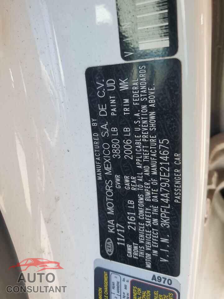 KIA FORTE 2018 - 3KPFL4A79JE214675