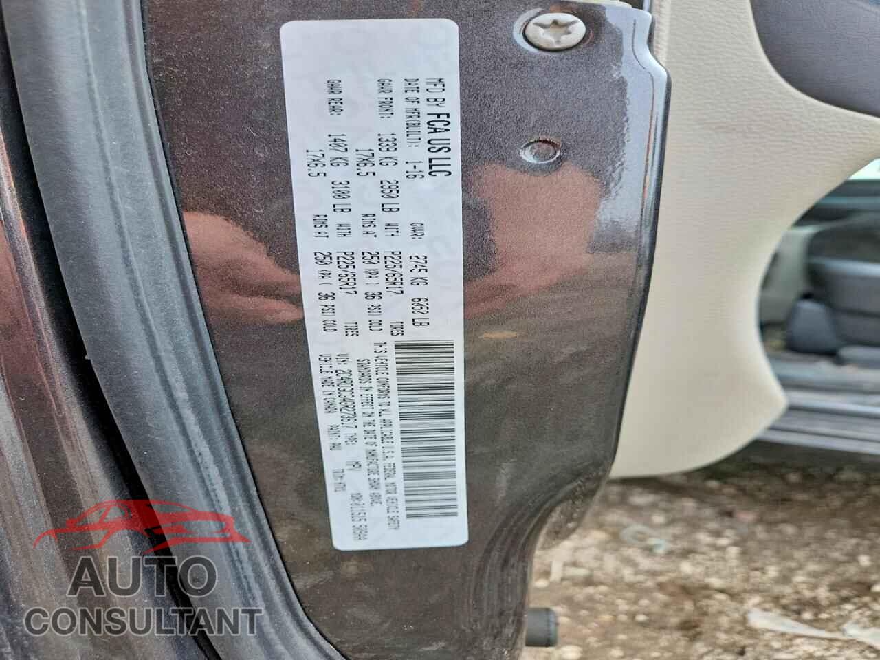 DODGE CARAVAN 2016 - 2C4RDGCG4GR273617