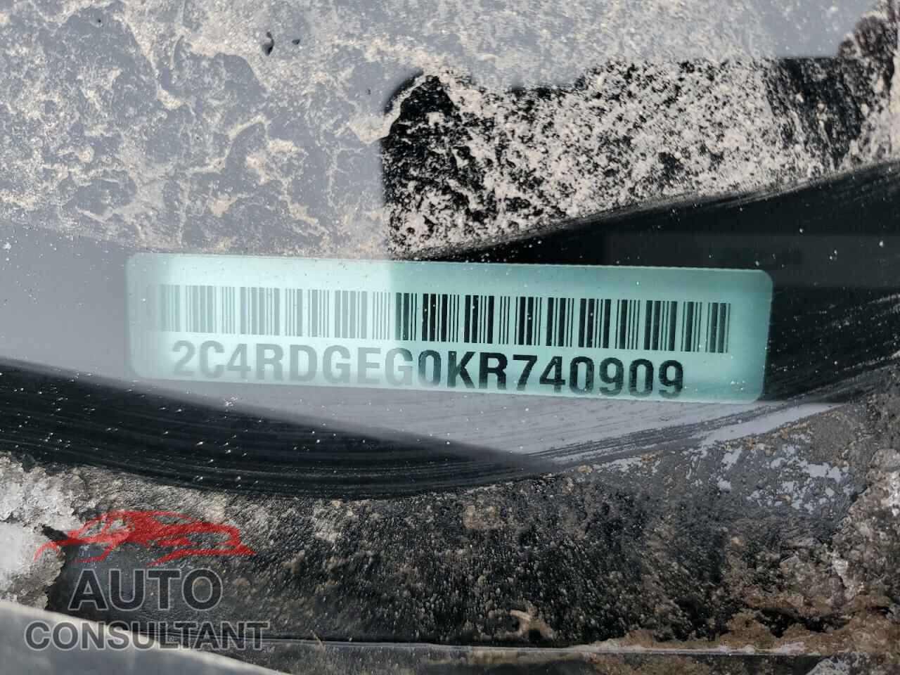 DODGE CARAVAN 2019 - 2C4RDGEG0KR740909