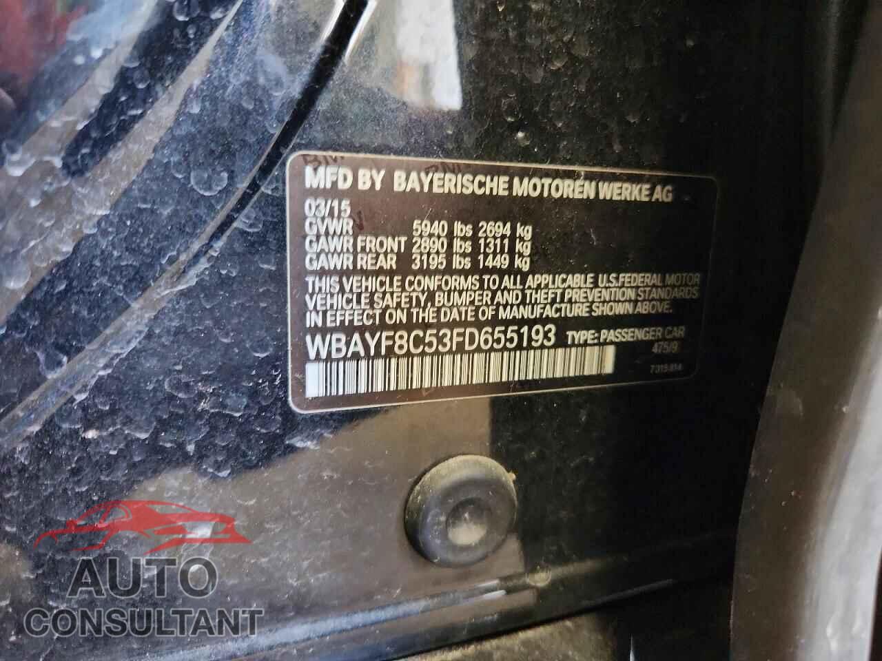 BMW 7 SERIES 2015 - WBAYF8C53FD655193