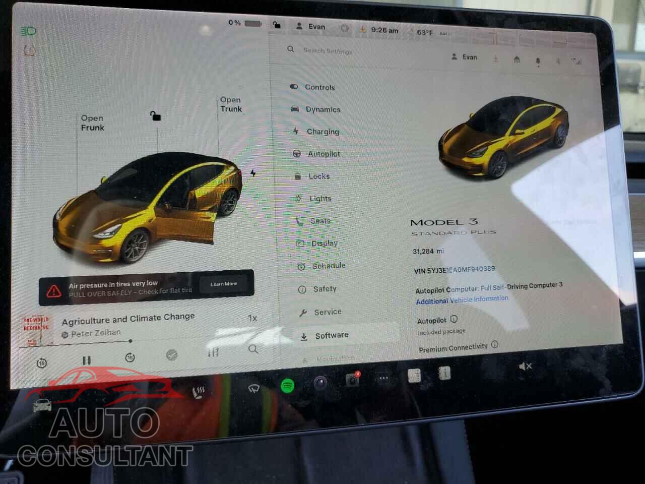 TESLA MODEL 3 2021 - 5YJ3E1EA0MF940389