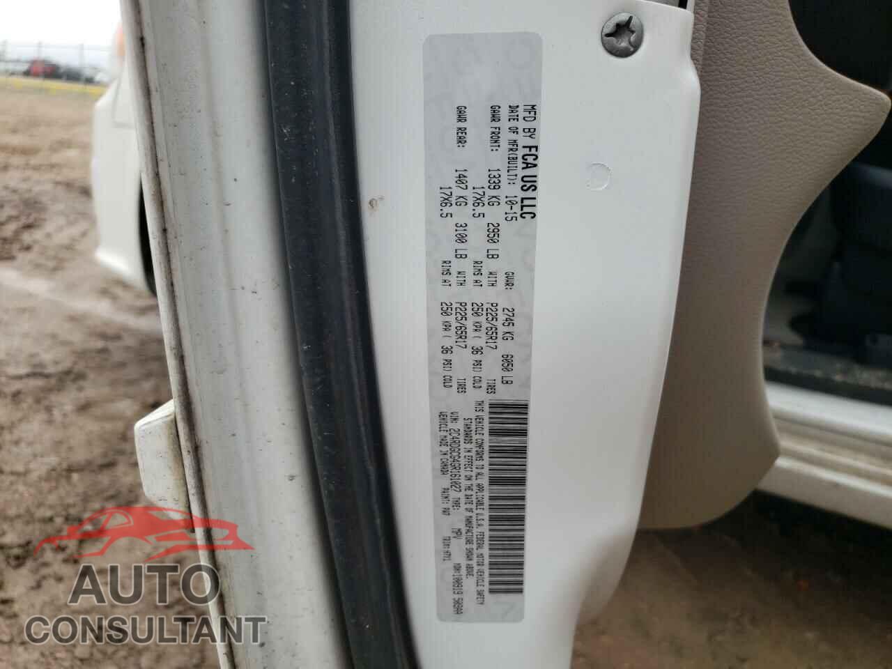 DODGE CARAVAN 2016 - 2C4RDGCG4GR161027