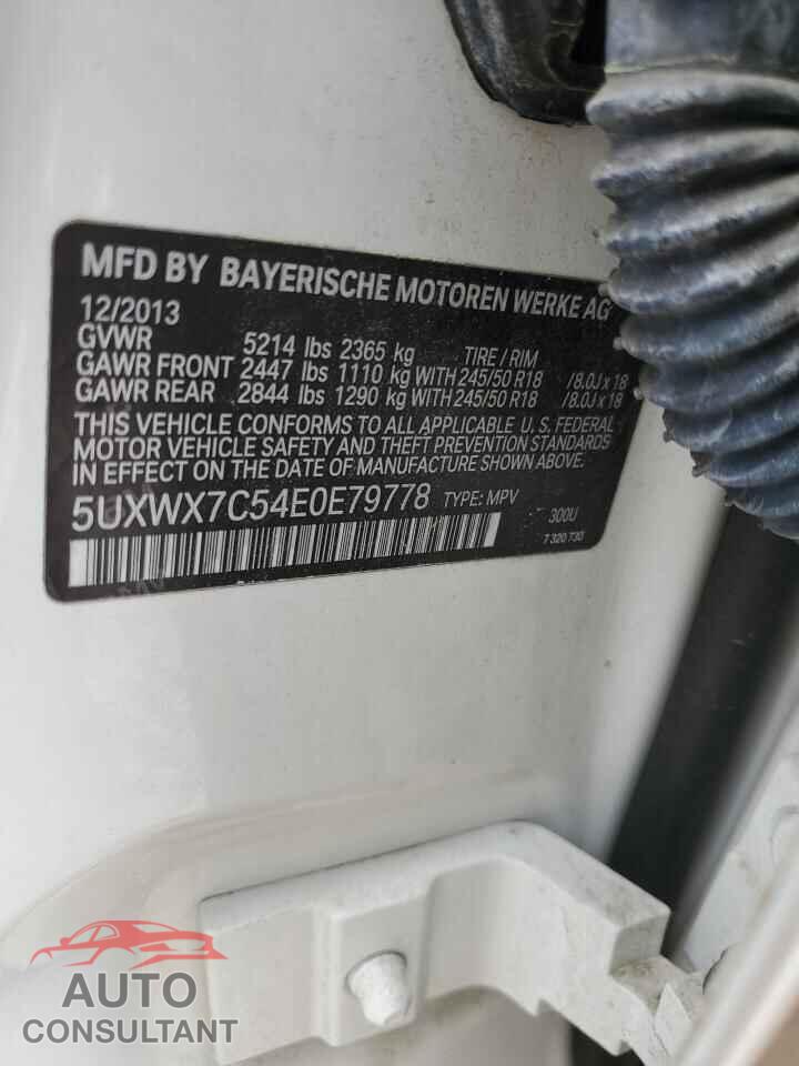 BMW X3 2014 - 5UXWX7C54E0E79778