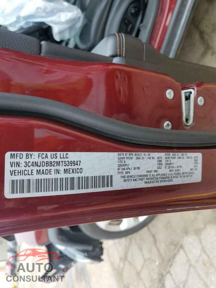 JEEP COMPASS 2021 - 3C4NJDBB2MT539947
