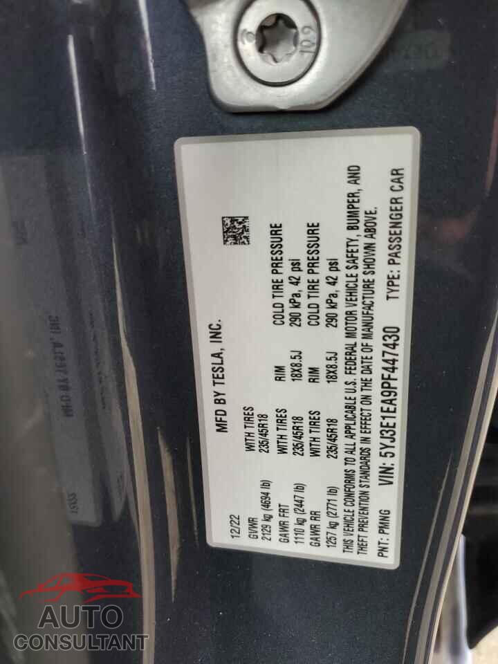 TESLA MODEL 3 2023 - 5YJ3E1EA9PF447430