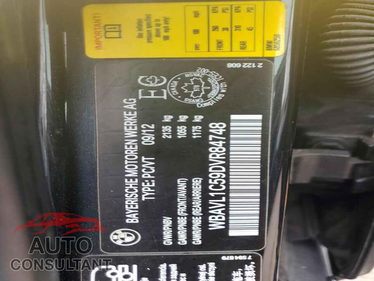 BMW X1 2013 - WBAVL1C59DVR84748