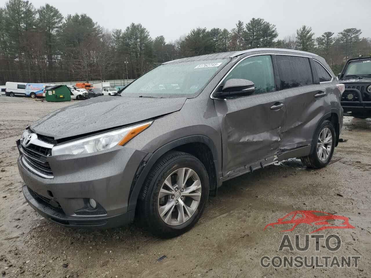 TOYOTA HIGHLANDER 2015 - 5TDJKRFH7FS167672