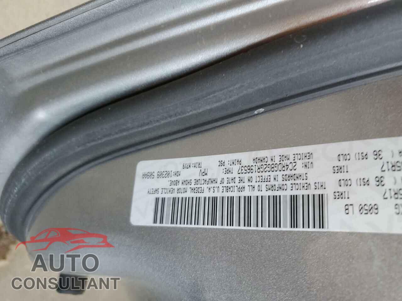 DODGE CARAVAN 2016 - 2C4RDGBG2GR196537