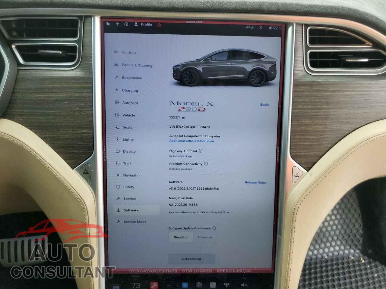 TESLA MODEL X 2016 - 5YJXCAE4XGF001479