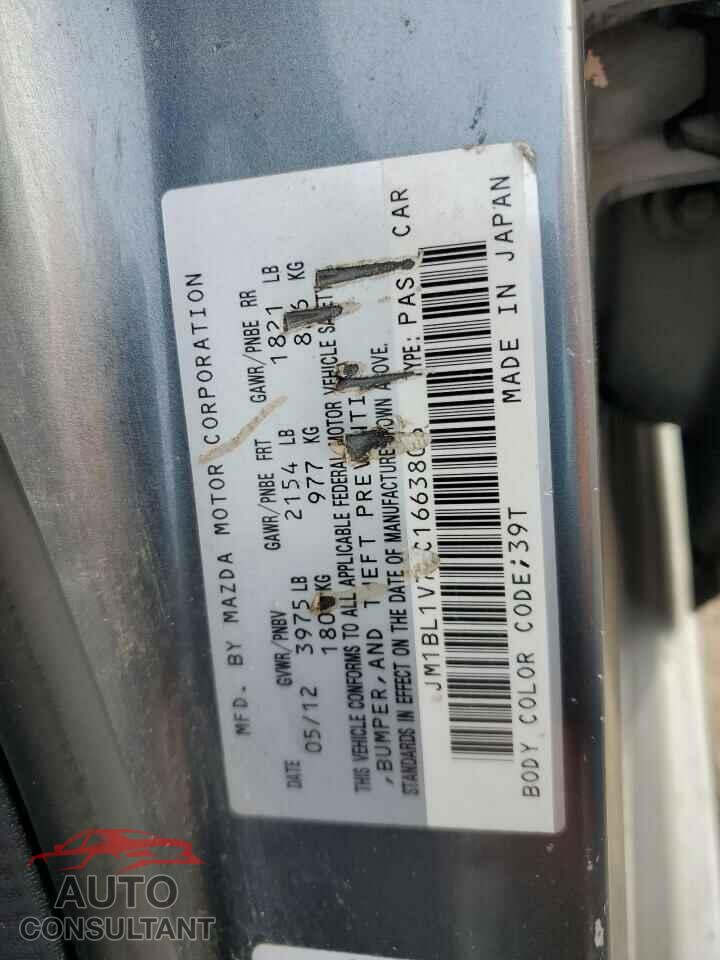 MAZDA 3 2012 - JM1BL1V70C1663806